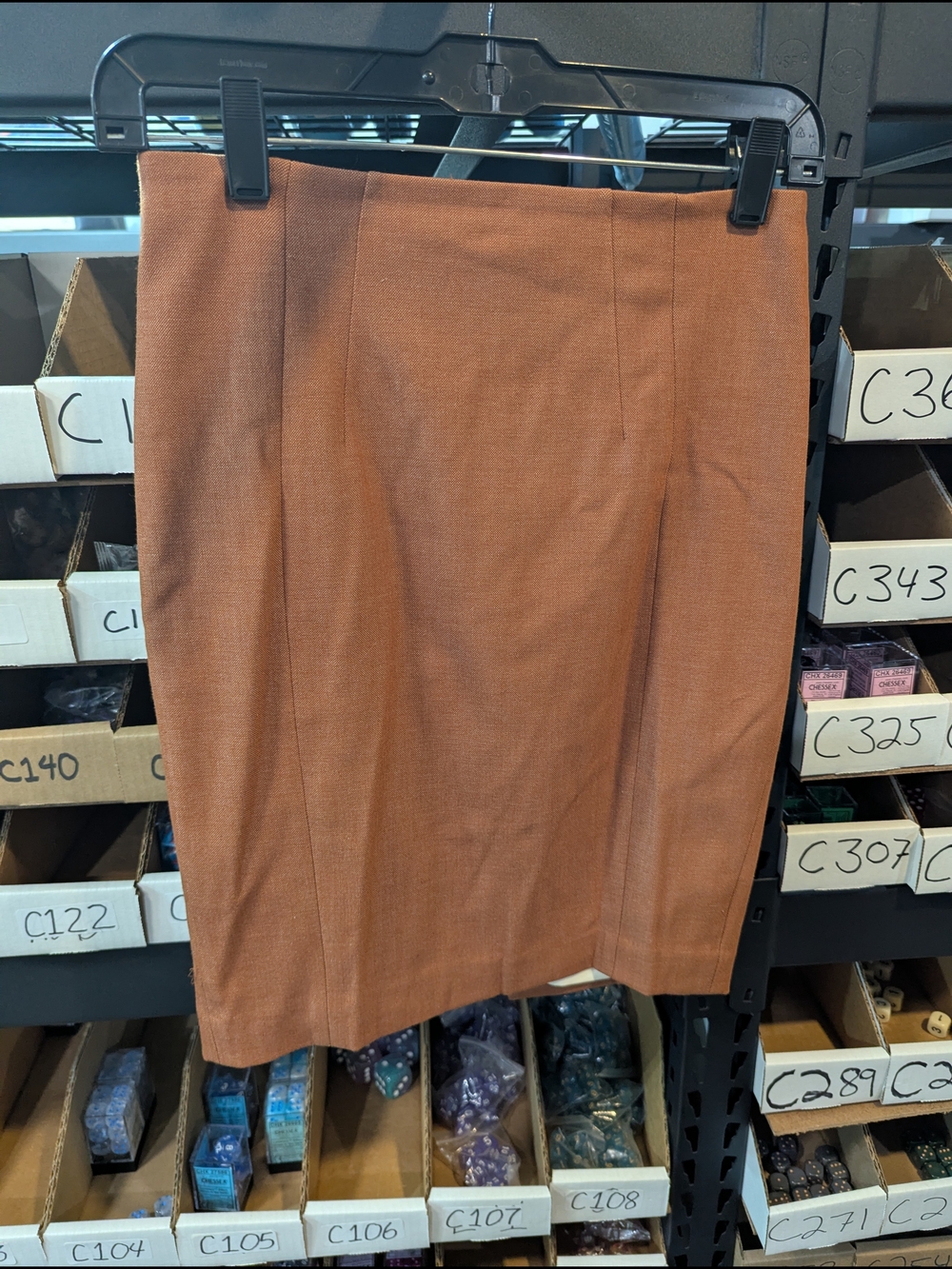 Express Rust Brown Pencil Skirt